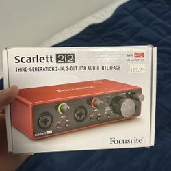 Focusrite Scarlett 2i2 3rd Generation Audio Interface 