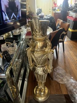 Gold nutcracker Statue Brand New