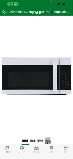 Criterion Over The Range Microwave Oven