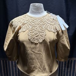 Upcycled Vegan Leather Sz 0 Top