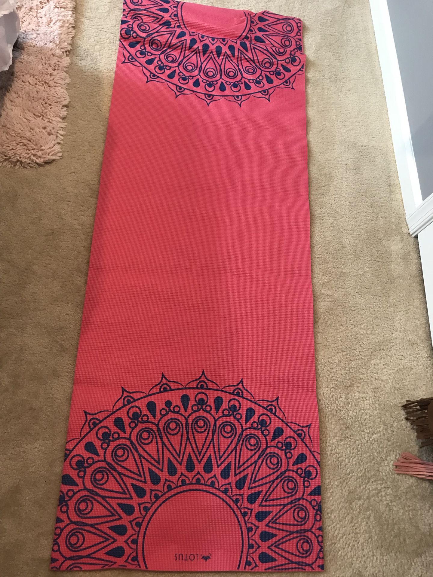 Pink Lotus Yoga Mat