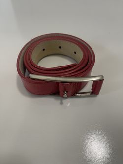 Cole Haan Red Patent Leather Belt - Size S - Slim Statement Piece
