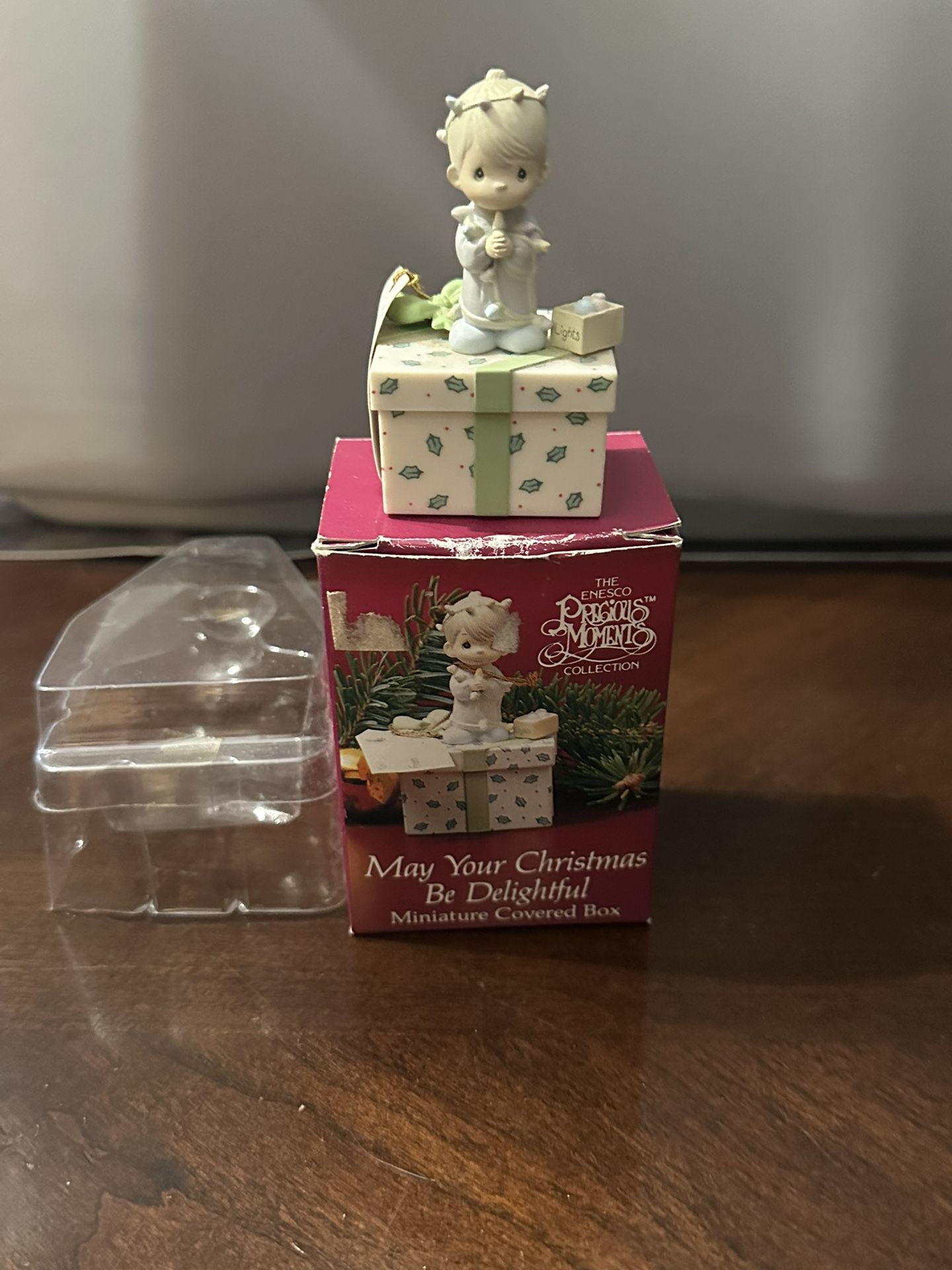 May Your Christmas Be Delightful Miniature Covered Box Precious Moments