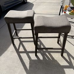 Gray counter stools