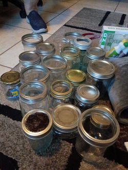 Mixed Lot of Glass Mason Jars