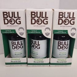 Bull Dog Beard Oil Lot Of 3 New