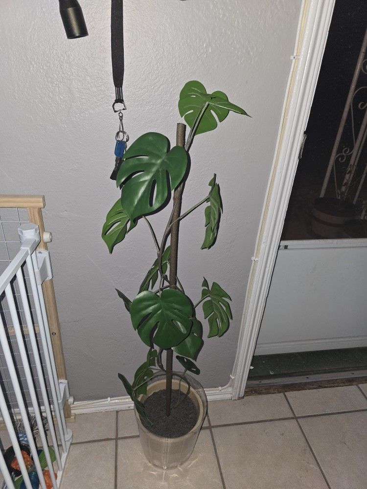 40" H Artificial Climbing Monstera Home Decor Plant By Hearth And Hand