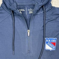 New York Rangers Pullover Hoodie (Blue) - Men's Size L