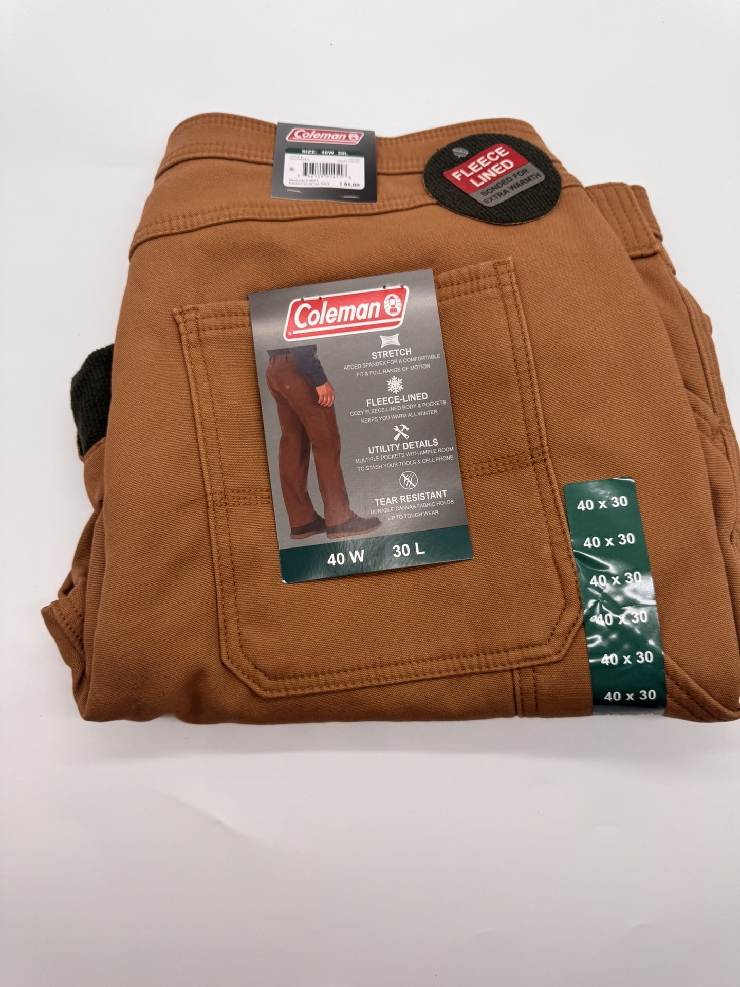 Coleman Brown Fleece-Lined Pants