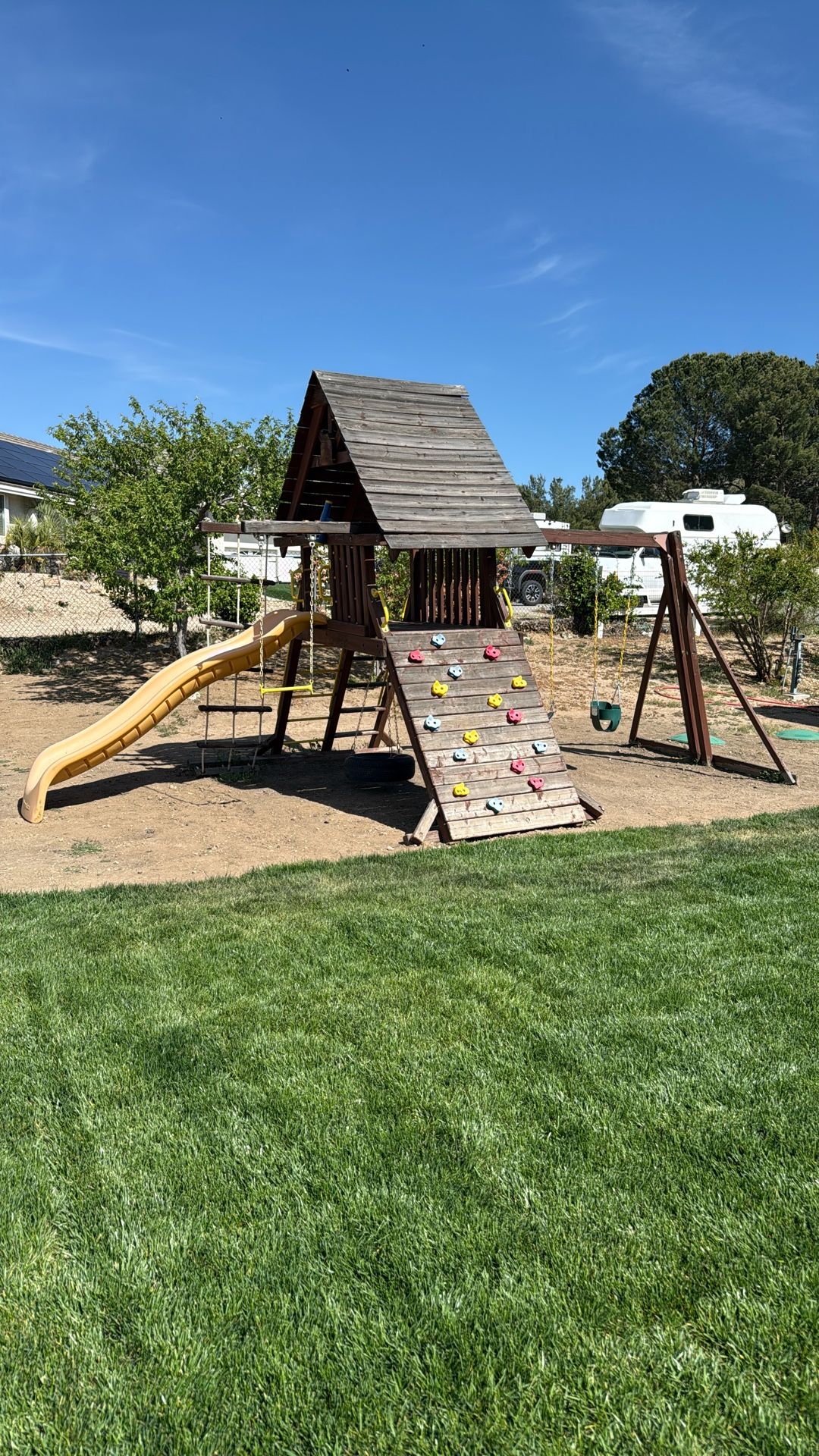 Large Wooden Play / Swing Set