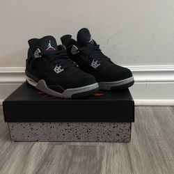 Jordan 4 Black Canvas Size 7y 