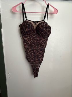 Leopard print body suit