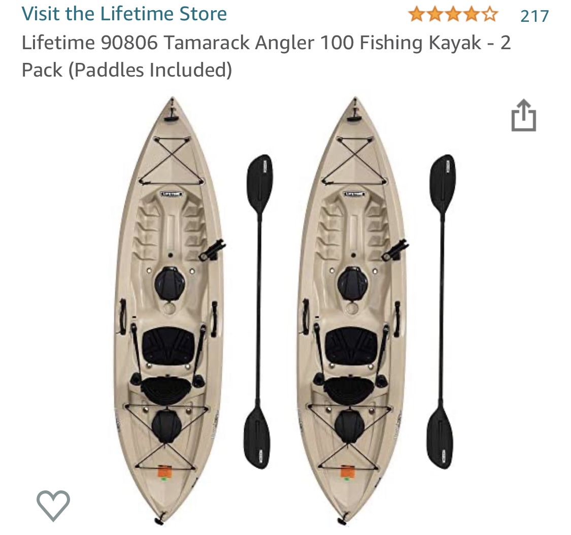 Set Of Lifetime Kayaks With Paddles 