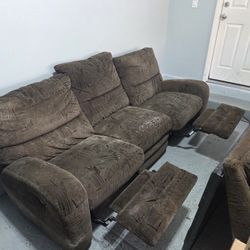 Reclining Couch Set 3pcs