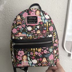 Loungefly Disney Beauty and the Beast Belle Floral Mini Backpack