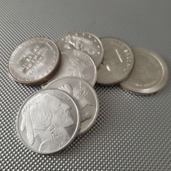 1oz 999 Silver Rounds Lot of 7