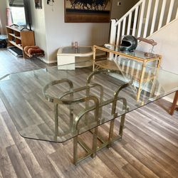 Vintage Milo Baughman Style Dining Table