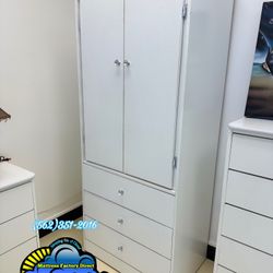 White Tall Clóset Wardrobe Dresser Ropero New Armoire