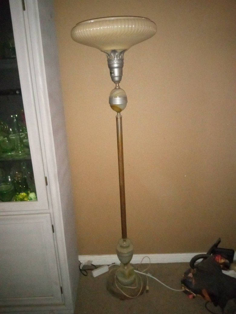 Antique Cadmium Floor Lamp
