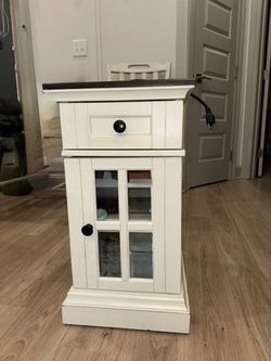 Side tables with USB and plug points