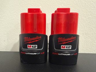 NEW Milwaukee M12 CP 1.5 Batteries (2-Pack)