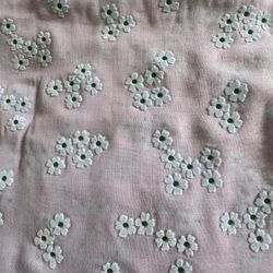 LIGHT  COTTON BLEND FLORAL FABRIC 