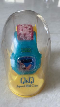 Vintage SpongeBob SquarePants Patrick Digital Watch – Q&Q Japan – Original Display Case