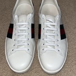 Gucci Ace Signature Sneaker With Web - Size In Gucci 8.5 (9.5 Regular Footwear)