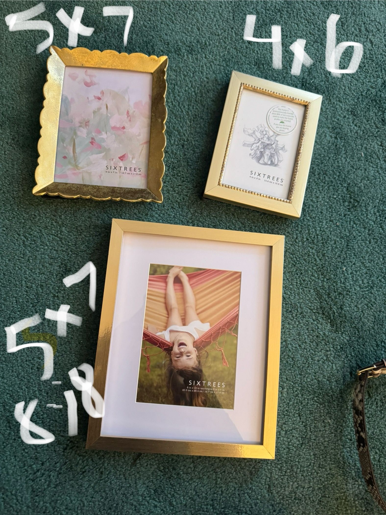 3 Gold Frames