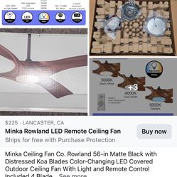 Minka Rowland LED Remote Ceiling Fan