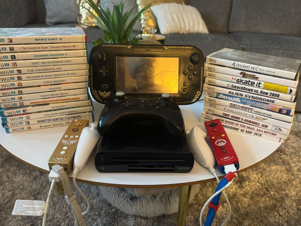 Wii U: Legend Of Zelda Edition With 25 Games And Accessories