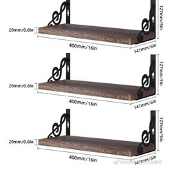 Floating wall shelves, set of 3 , bought recently