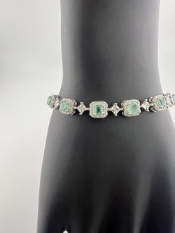 Emerald Bracelet Silver  