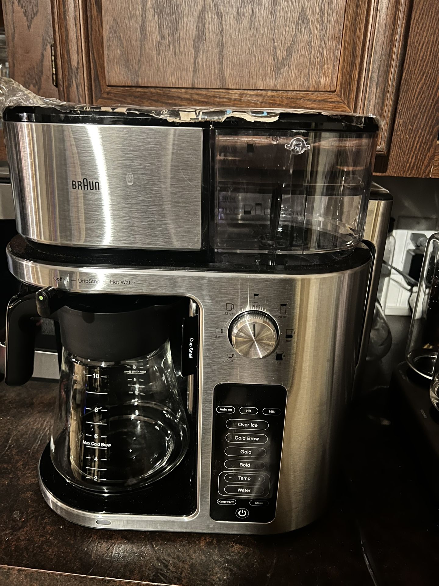 Braun MultiServe Plus 10-Cup Drip Coffee Maker - Hot & Cold Multi-Serve Brewer with Timer and Auto Start, Hot Water Dispenser, Over Ice Function, Stai
