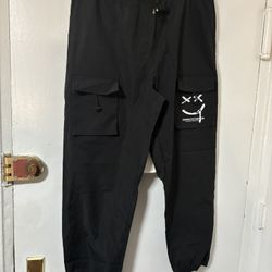 Floerns Men's Graphic Print Drawstring Waist Streetwear Jogger Cargo Pants