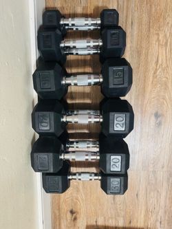 hex dumbbells".