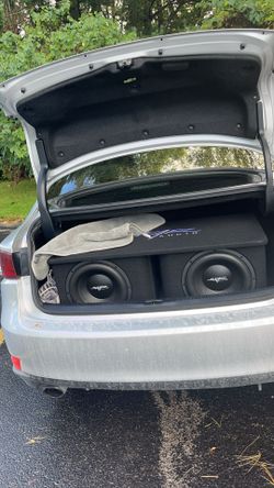 2 12inch Skar Audio Subs, Amplifier, Amp kit Wires, Signal converter