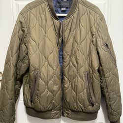 French Connection - Men's Large Olive Green Flight Jacket