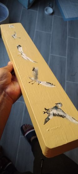 SeaBird Wood Acrylic Canvas Wall Decor Painting