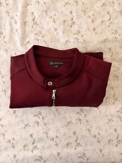 INC International Concepts Burgundy Zip-Up Jacket