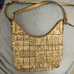 Authentic COACH Signature Graffiti Handbag