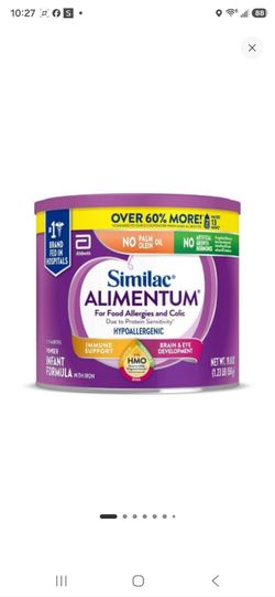 Similac Alimentum Hypoallergenic Infant Formula Powder 19.8 oz Non-GMO