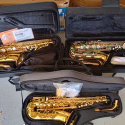 New Alto Saxophones 50% Off Retail Jean Paul, Eastar EAX-21 And Cecilio 