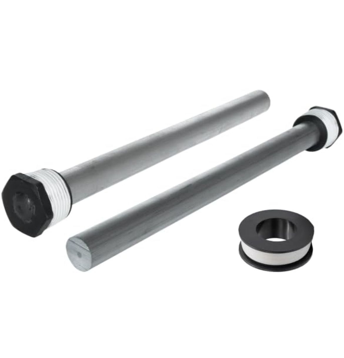 Replacement Anode Rod for RV Water Heater Tank, 9.25” L x 3/4” NPT, 2-pack, Includes PTFE Thread Seal Tape