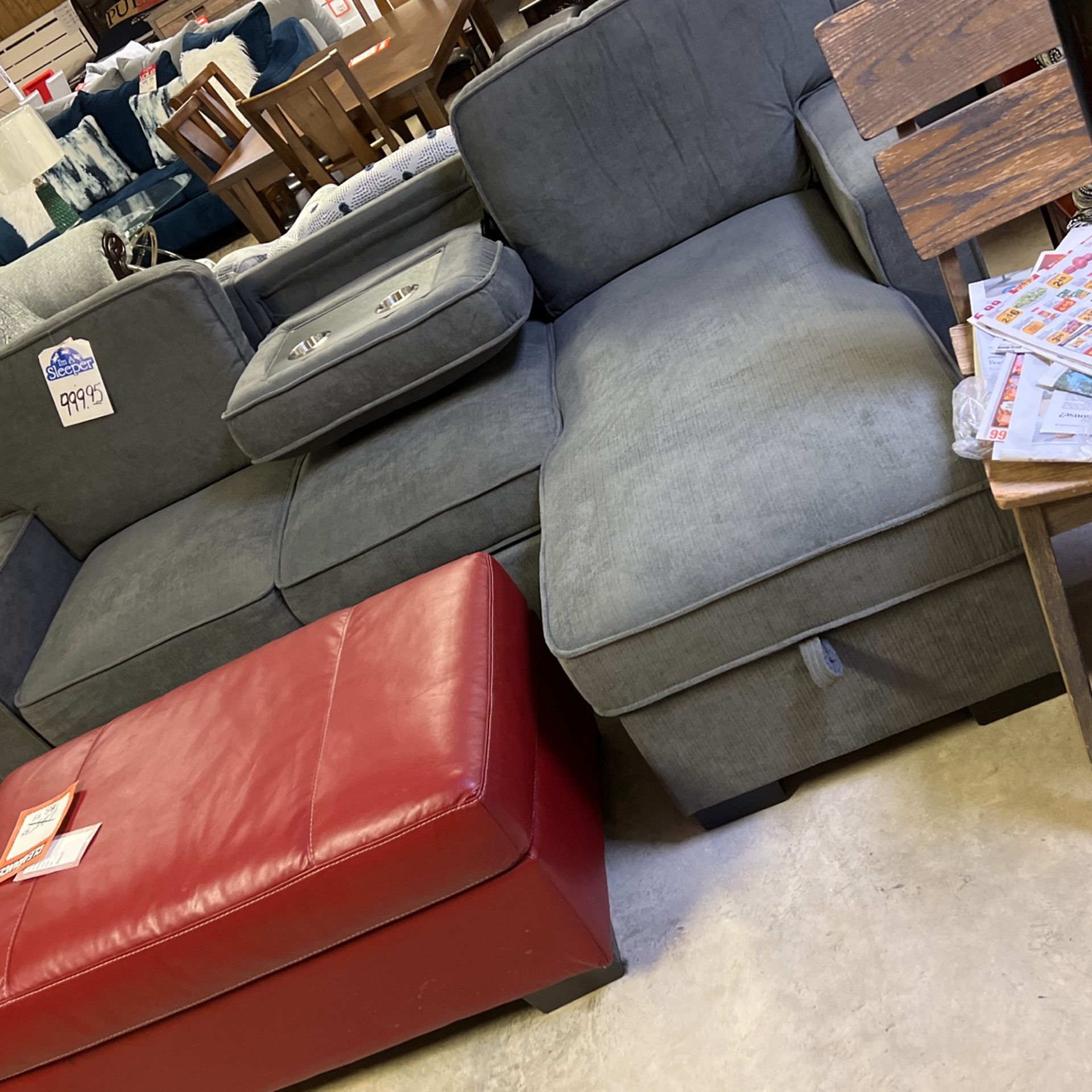 Brand new gray sleeper sofa 999