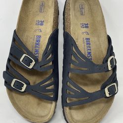 New WOMENS BIRKENSTOCK GRANADA SANDAL IN Black SIZE 38 Check Photos For Details
