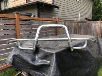 High end tubular chromed front bumper