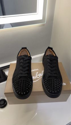 Christian Louboutin Black Spiked Low-Top Sneakers