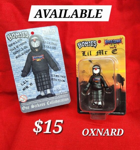 Homies Series 13 Lil Mr E Figure 2" black on blister card