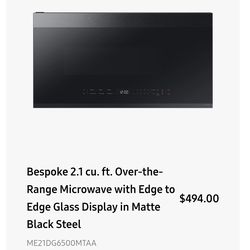 Samsung over the range microwave.